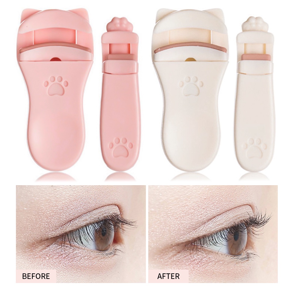 Klip Bulu Mata Plastik Cakar Kucing Lucu Kartun/Pengeriting Bulu Mata Alami Manual Tahan Lama