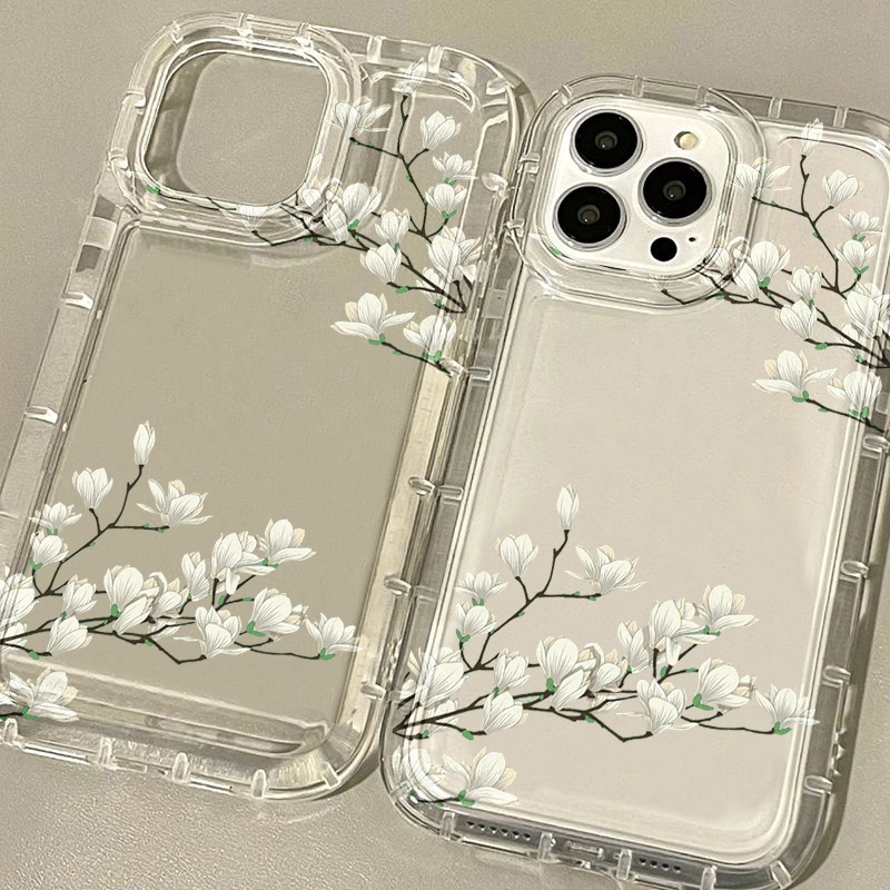 IPHONE Spring Fresh Flower Case Kompatibel Untuk Iphone7Plus8Plus6Plus11 14 13 12 Pro MAX XR X XS MAX SE Airbag Shockproof Cover