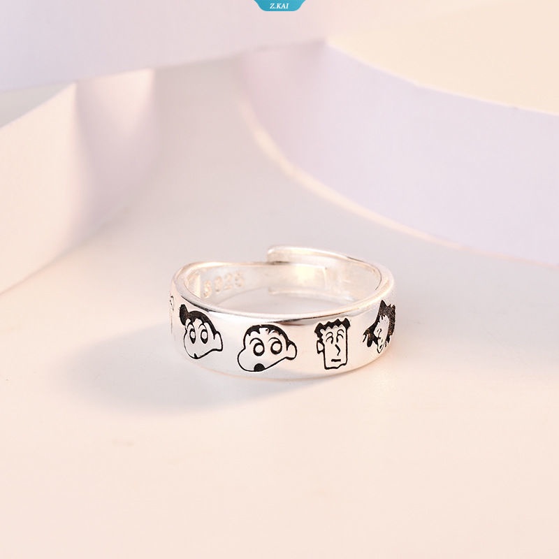 Sanrio Kawaii Gadis Wanita Cincin Lucu Kuromi My Melody HelloKitty Pochacco Star Kapi Shnnosuke Doraemon Sweet Cartoon Adjustable Pasangan Pacar Rings [ZK]