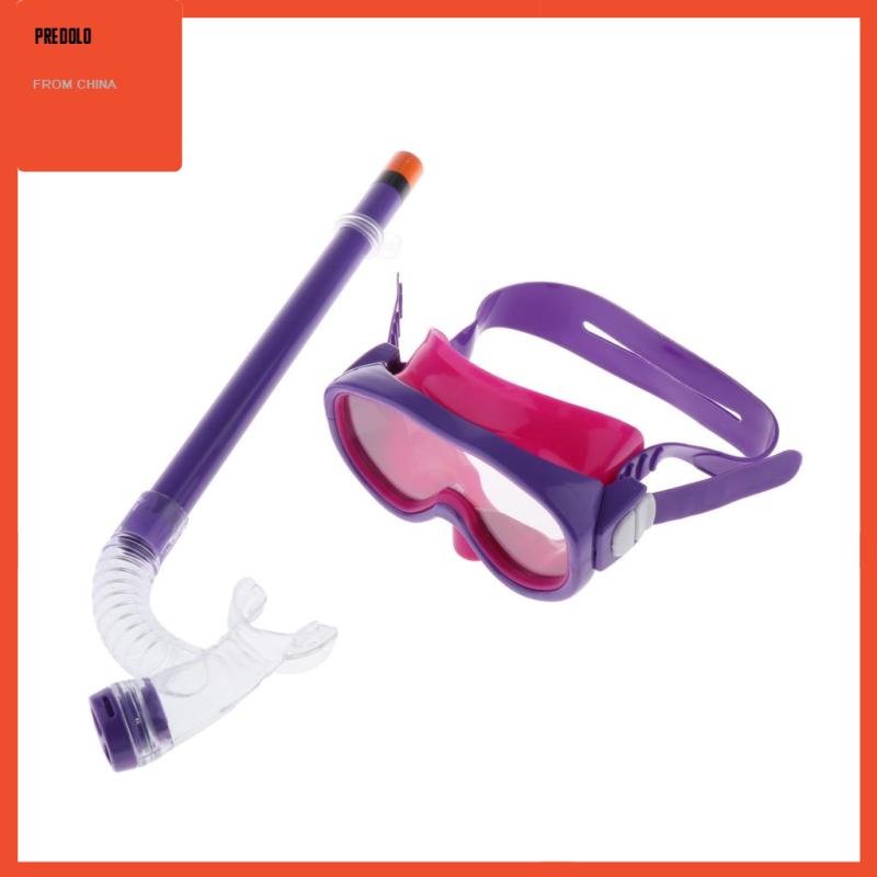 [Predolo] Set Snorkel Silikon, Kacamata Diving, Diving Set Snorkel Anak -