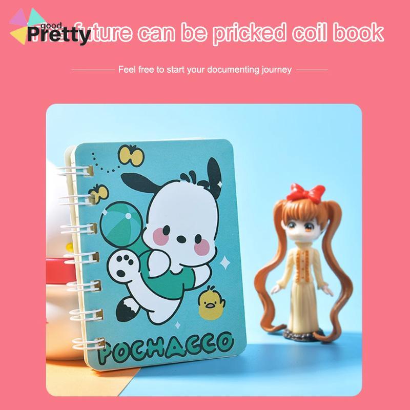 A7 Cute Mini Coil Notebook Kartun Kuromi Girly Notepad Portable Portable Small Diary - PD