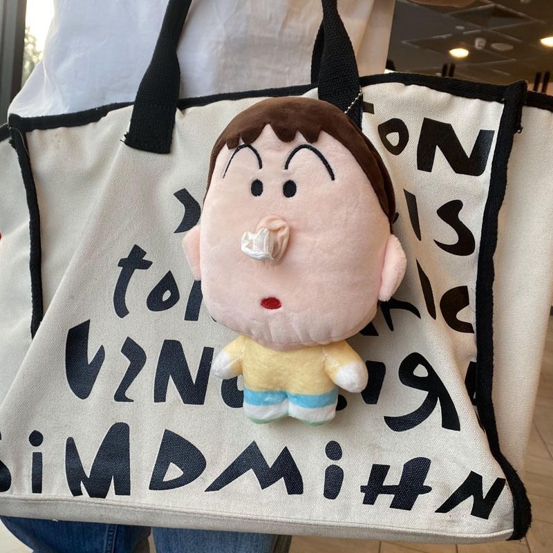 Crayon Shin-chan Boneka Plush Dengan Kotak Tisu Tas Couple Liontin Boneka Boneka Untuk Anak Lempar Bantal Boneka Lucu