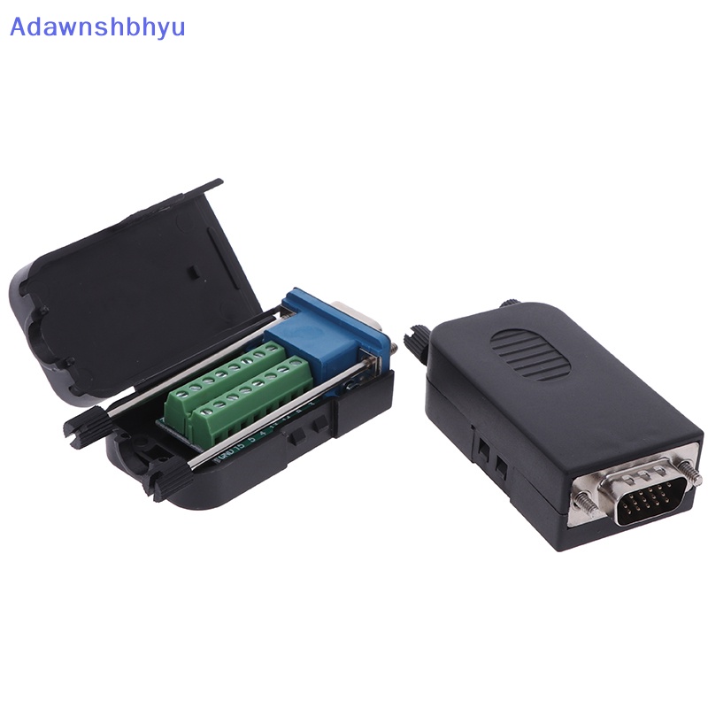 Adhyu D-SUB DB15 VGA Male 3baris 15pin Plug Breakout Terminal Konektor ID
