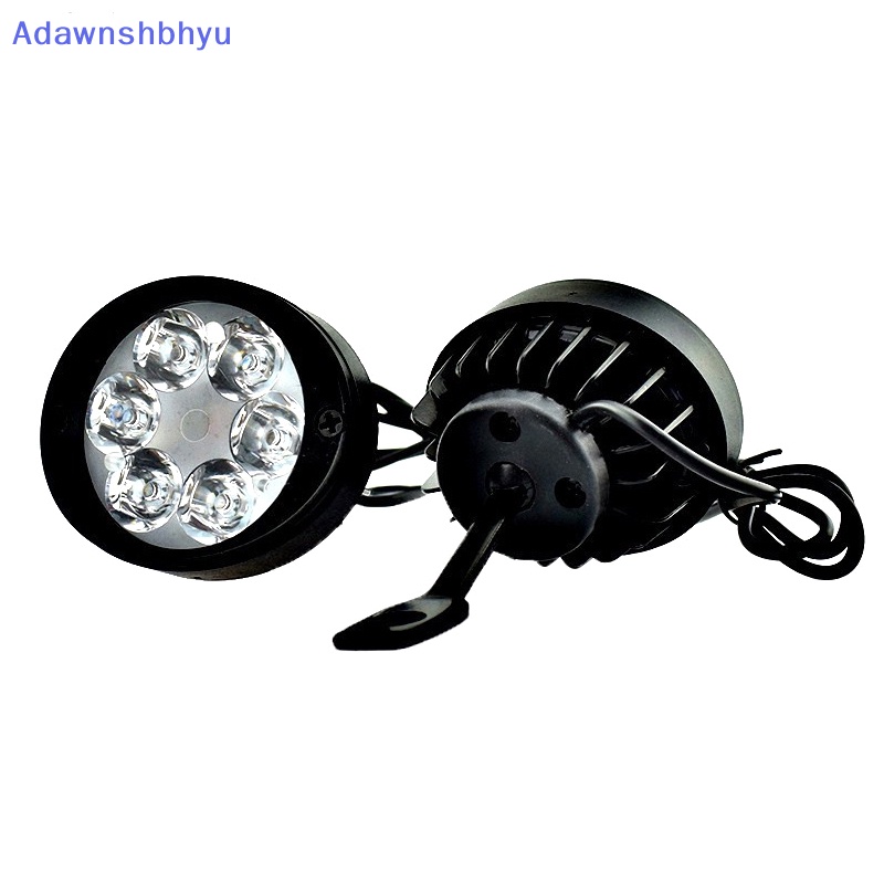 Adhyu 2pcs Set Lampu Mobil Motor Kabut Mengemudi Lampu Depan Head Lamp 6led 12V-85V ID