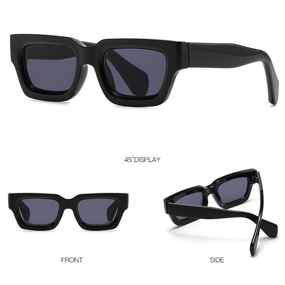 R-flower Rectangle Sunglasses Fashion Perlindungan UV Kacamata Kecil Kacamata Matahari Persegi