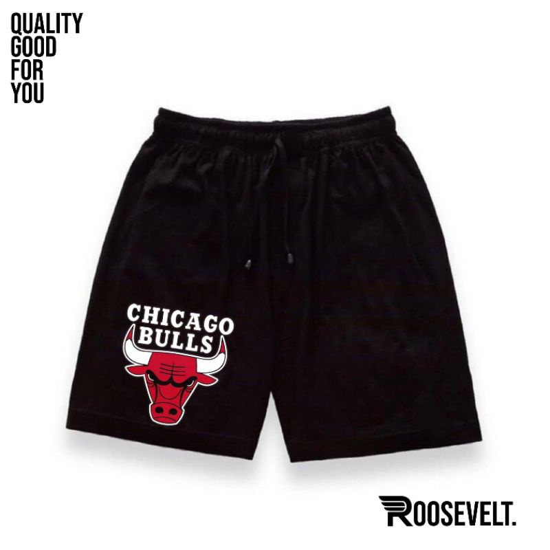 Celana Pendek Hitam Chicago Bulls / Celana Basket Chicago Bulls / Boxer Chicago Bulls /