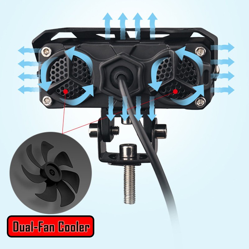 Lampu Tembak Sorot LED Laser Gun SQL 3 Mata 35W Projie Foglamp HiLo