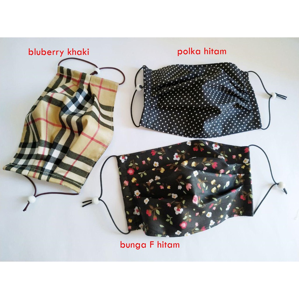 masker kain 2 lapis, tebal, rigan halus /CAMPUR