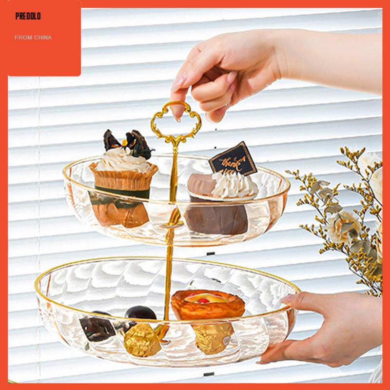 [Predolo] Cupcake Stand Tempat Kue Kering 2tingkat Bisa Dilepas Untuk Dekorasi Cafe Restoran