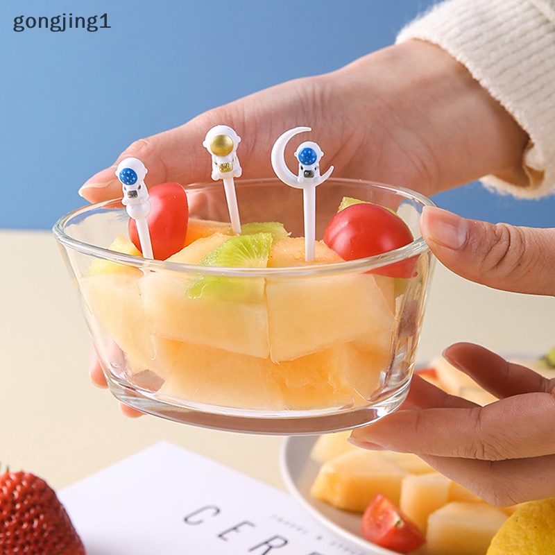 Ggg 8Pcs Mini Anak Hewan Makanan Buah Picks Garpu Kotak Makan Aksesori Dekorasi Alat ID