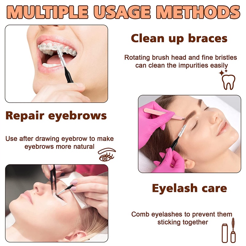 For Brow Lift Shaped Brow Lifting Brushes Sikat Pengangkat Alis Mini Plastik Untuk Laminasi Alis Alat Bantu Angkat Alis