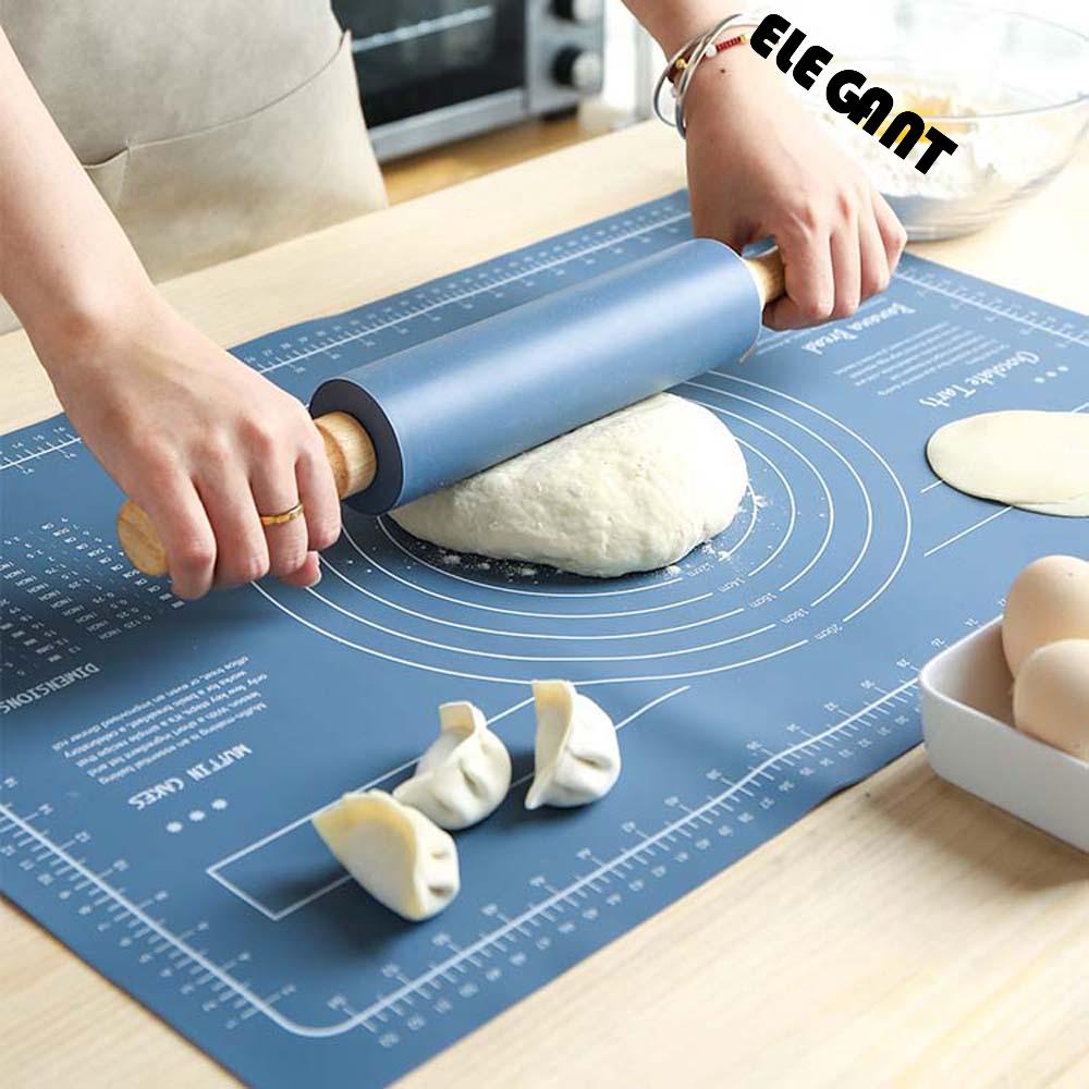 [Elegan] Baking Mat 65x45 cm Penebalan Silikon Tahan Lama Aksesoris Dapur Alat Baking Alas Adonan