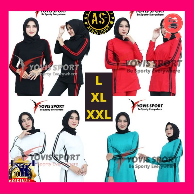 TERMURAH NEW ARRIVAL HITS 6082/ Baju Olahraga Wanita Muslim Muslimah Baju Senam Zumba Aerobic Wanita