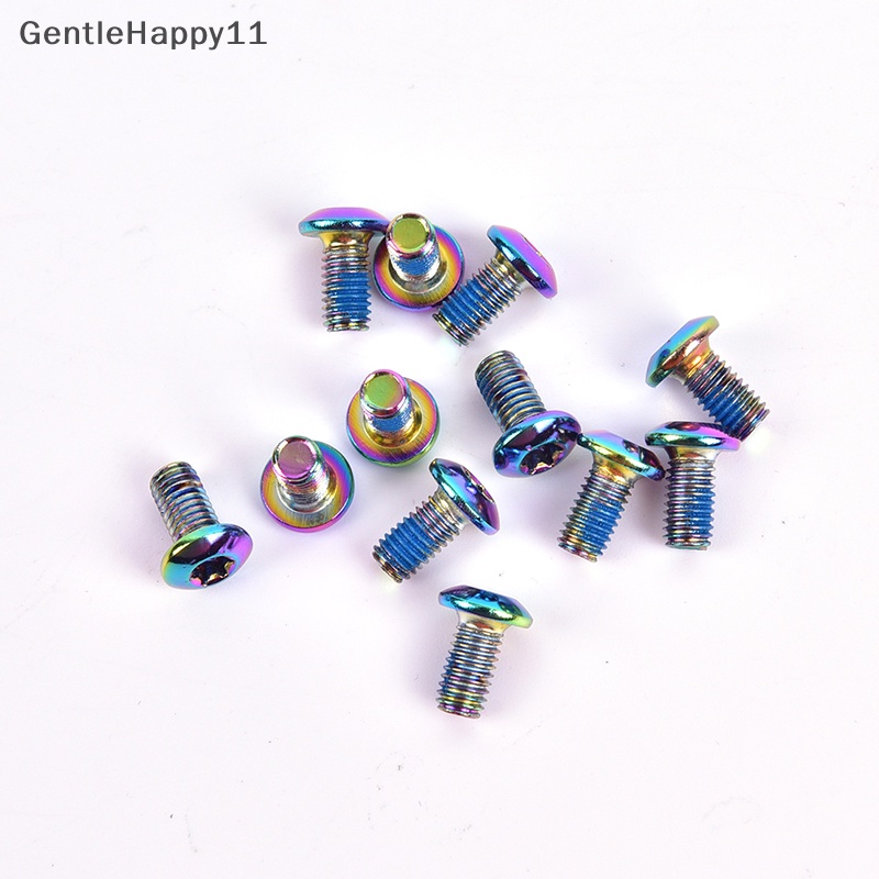 Gentlehappy 12pcs M5x10mm Disk Brake Rotor Baut Rem Sepeda Disc Rotor Sekrup id