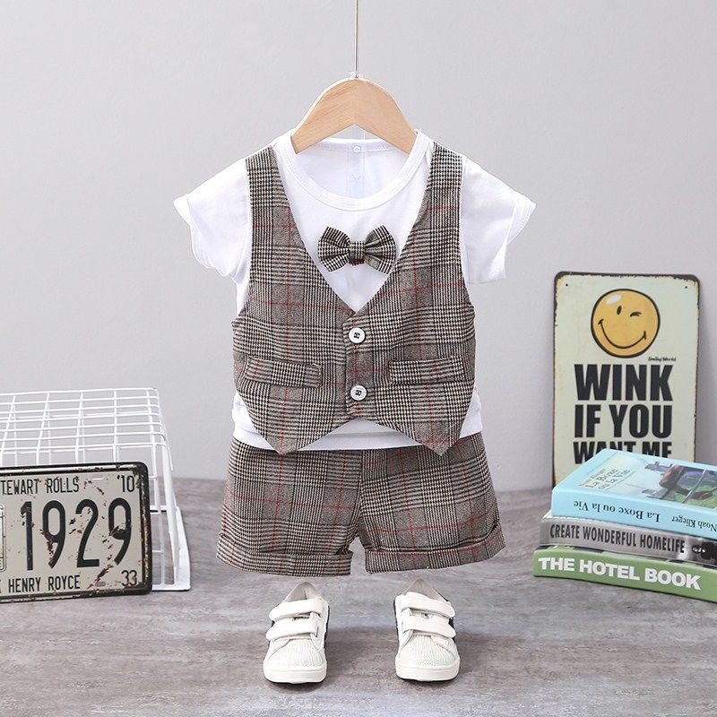 1234OS -  Setelan Baby 0 sampai 5 thn Set Bayi Rompi Keren Grosir Baju Anak Kasual Cowok.