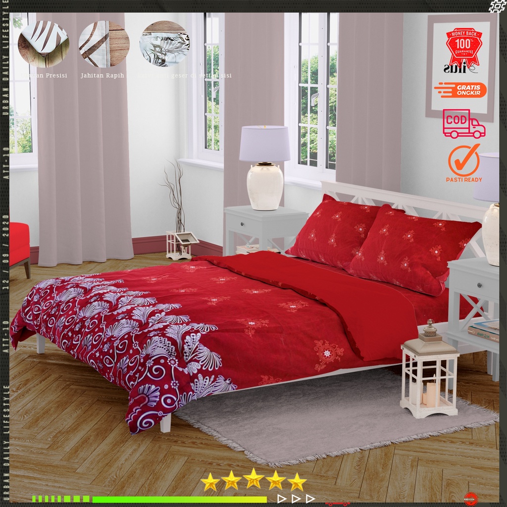 Sprei/spray set katun motif elegant. size 160x200-200x200