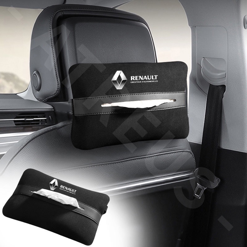 Tas Penyimpanan Tissue Mobil Renault Car Seat Armrest Box Paper Towel Box Untuk Renault Clio Fluence Duster Megane2 Sandero Kwid Logan Captur Scenic Kiger Koleos