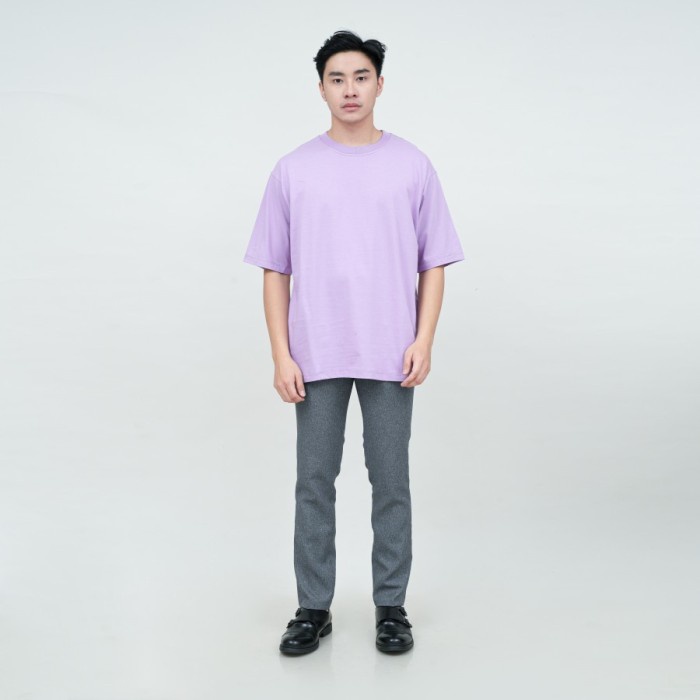 Houseofcuff Kaos Oversized T-shirt Pria Unisex Tebal Mustar/Krem/Lilac