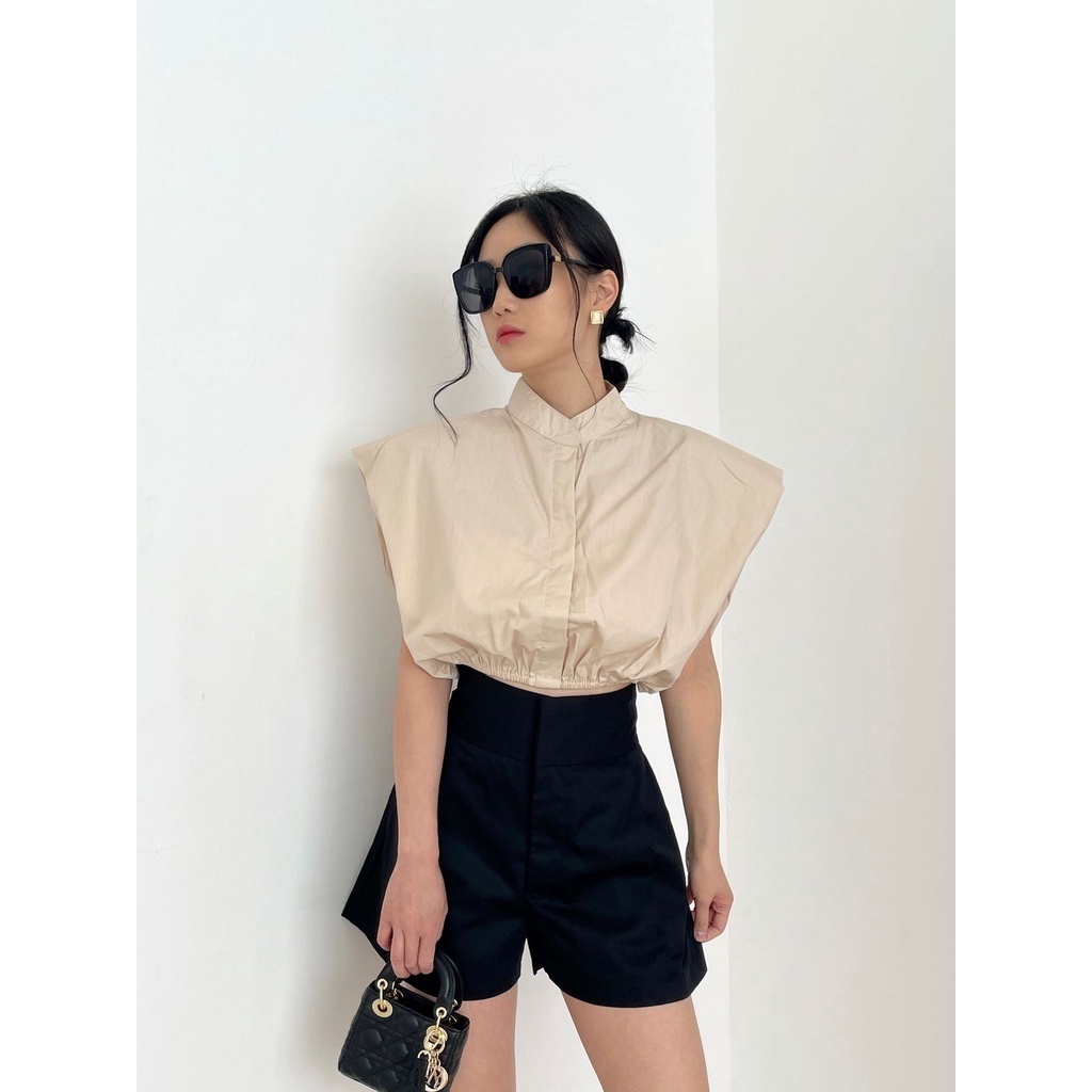 BEFAST - ZRX OOTD WANITA BLOUSE LIES / MARRA TOP / Blouse Crop Model Terbaru / Fashion Remaja ABG Trendy / OOTD Wanita Ala Style Korean / Atasan Wanita Tanpan Lengan / Pakaian Casual Wanita / Outfit Remaja ABG Hangout / Blouse Polos Terlaris