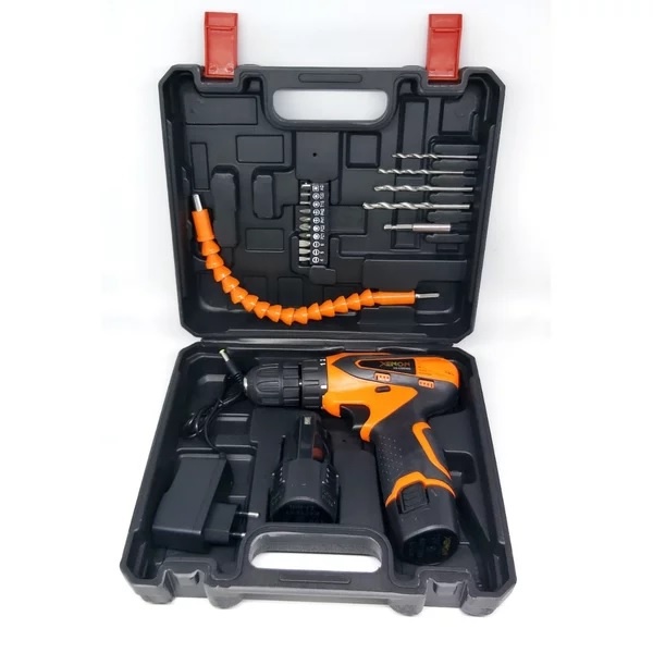 Mesin Bor Cas Charger 12V Cordless Drill Set Mata Bor XENON CDD505