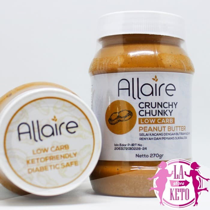 

Diskon Terbaru Allaire Crunchy Chunky Peanut Butter @270Gram / Low Carb / KETO