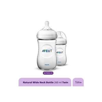 Philips AVENT Natural Bottle 125 ml / 260ml Botol Susu Bayi / Botol Susu Anti Kolik / Botol Susu Philip Avent Wide Neck