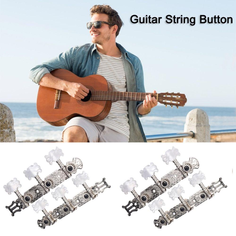 Needway   Pasak Tuning Gitar Akustik Chrome Folk Tuner Kunci String Axis Knobs Tuning Keys Chrome Part Guitar Tuning Knob