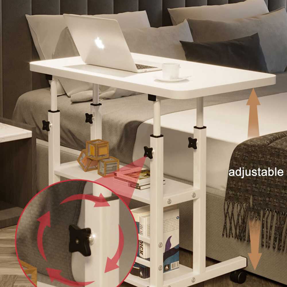 TaffHOME Meja Laptop Study Table Adjustable Double Layer 80x40cm - L200