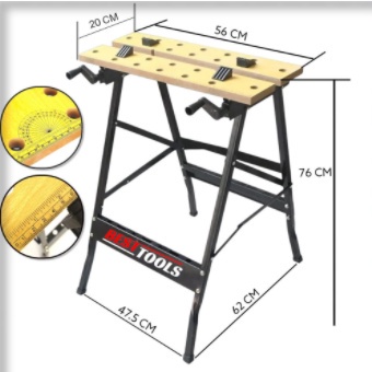 PROMO HARI INI!! Meja Kerja Kayu Portable Work Bench Meja Kerja Tukang Meja Gergaji Kayu