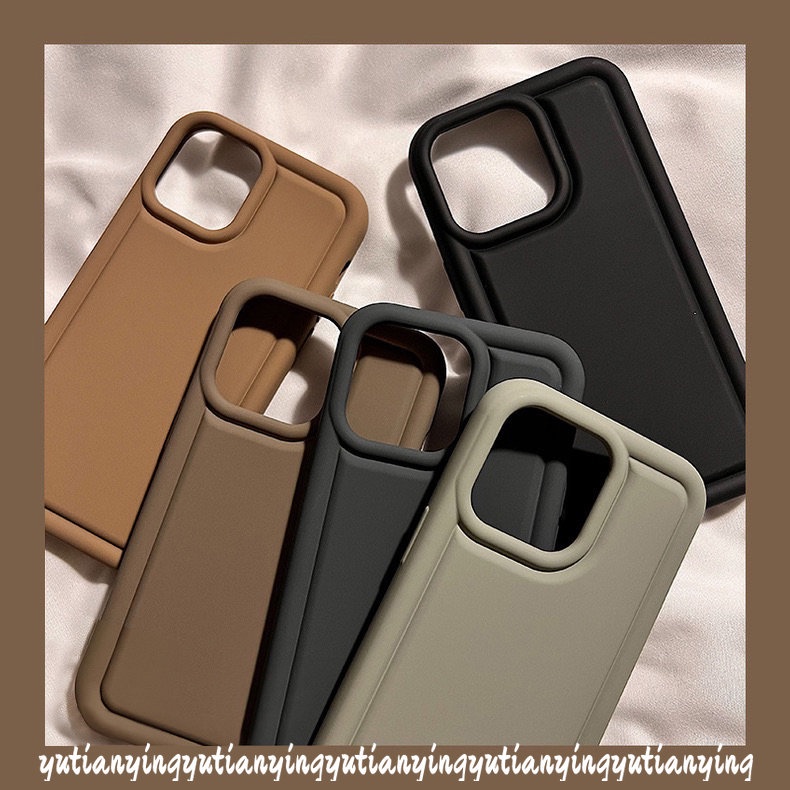 Casing Ponsel Lembut Polos Matte Tebal Mewah Simple Untuk Redmi 10C 9 9T 10 10A 9C NFC A1 12C 9A Redmi Note 11 10 8 10s 11s 9poco F4 Silikon Cair Airbag Shockproof Cover