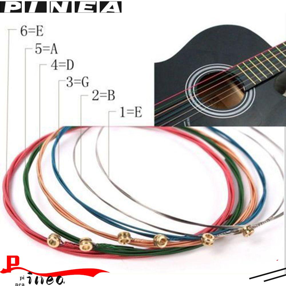 Senar Gitar Akustik Nanas Profesional Warna-Warni Rainbow Bahan Baja