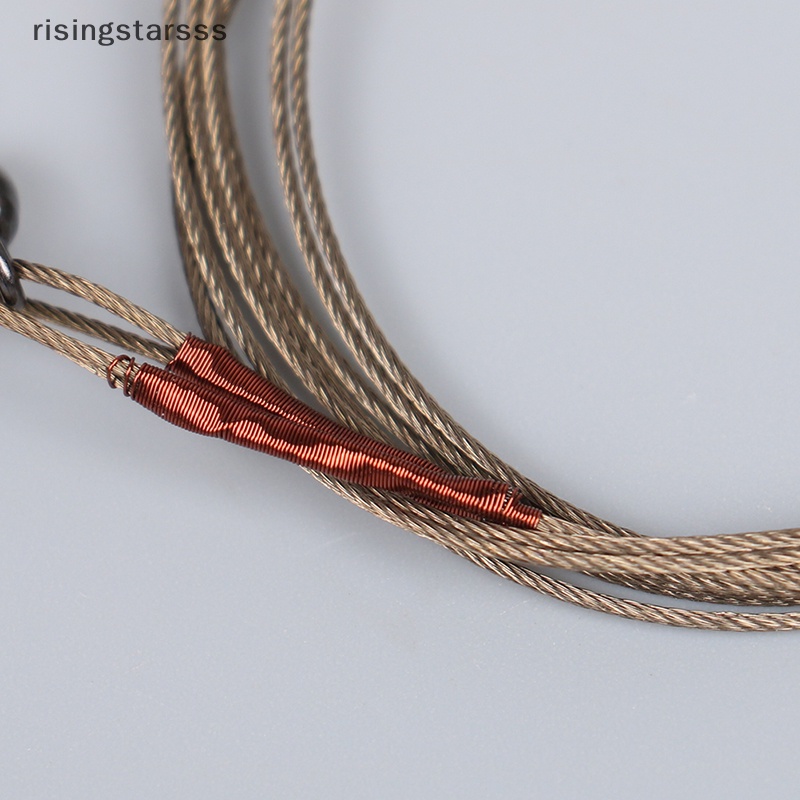 Rsid Span-new 2Pcs /set Kawat Baja Titanium Wire Garis Anti Besar Dengan Pin Pancing Kawat Depan Jelly