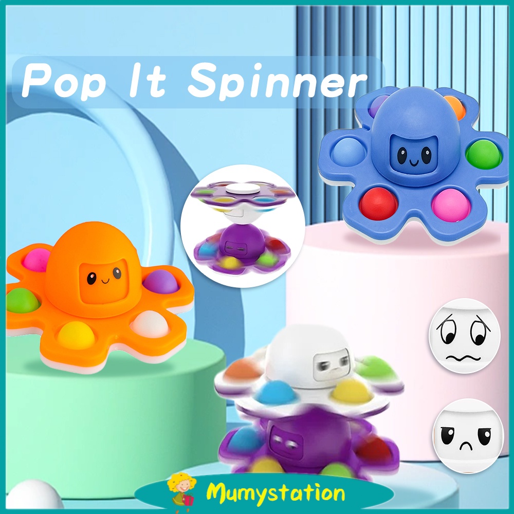 Mumystation mainan gyro gurita kecil Menarik Mainan berputar yang mendidik untuk anak-anak