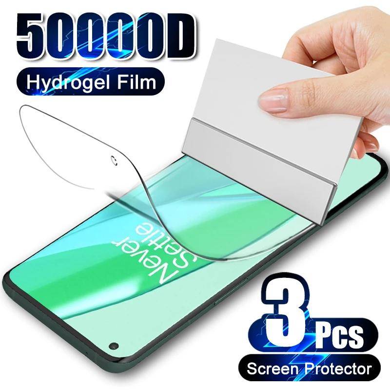 3pcs film Hydrogel Bening Untuk OnePlus 10 9 8 7 7T Pro 11 11R 10T 10R 150W Pelindung Layar Anti Cahaya Biru Untuk OnePlus 9R 9RT 8T 6T 5 5T film