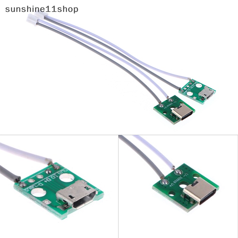 Sho Type-C Micro USB To DIP Adapter Female Konektor B Type PCB Converter Breadboard USB-01 Switch Board SMT Ibu Duduk Dengan Kawat N