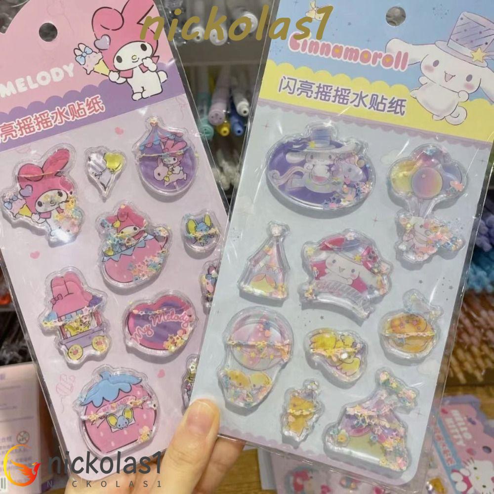 Nickolas1 Shake Water Sticker Anime Lucu Scrapbooking Akun Tangan Melody Stationery Stiker Hias