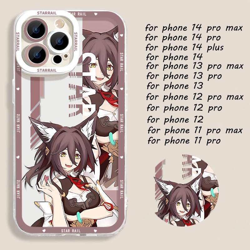 IPHONE Honkai Star Rail Himeko Blade Soft Phone Case Kompatibel Untuk Iphone14 11 13 12 Pro Max XS XR X8 7 6S Plus Casing Tingyun Mini Transparan TPU Silikon Shockproof Cover