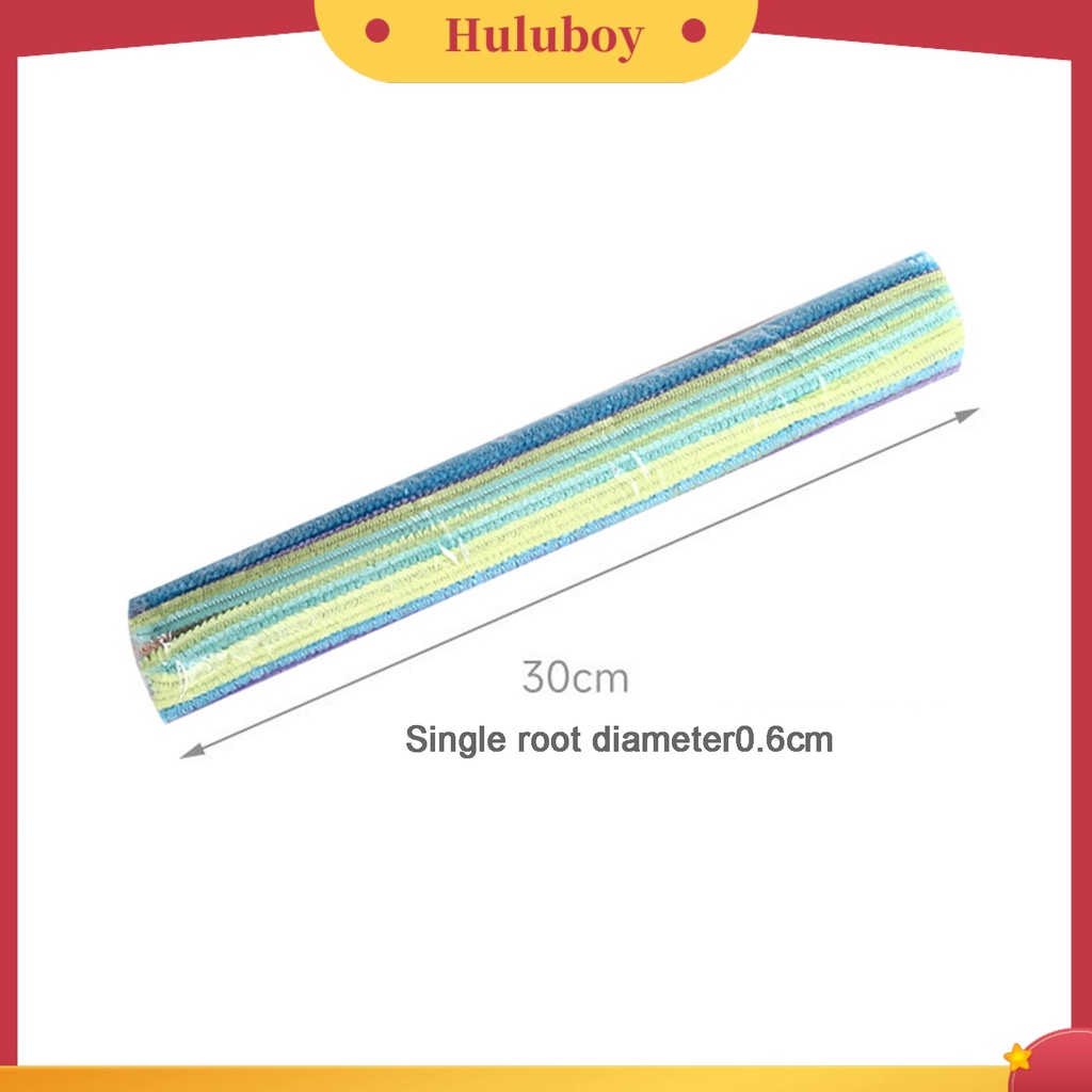 {In Stock} 100Pcs Twist Stick No Fluorescent Agent Fluffy Soft DIY Aneka Karya Seni Meningkatkan Kemampuan Tangan Chenille Batang Rumah Pasokan