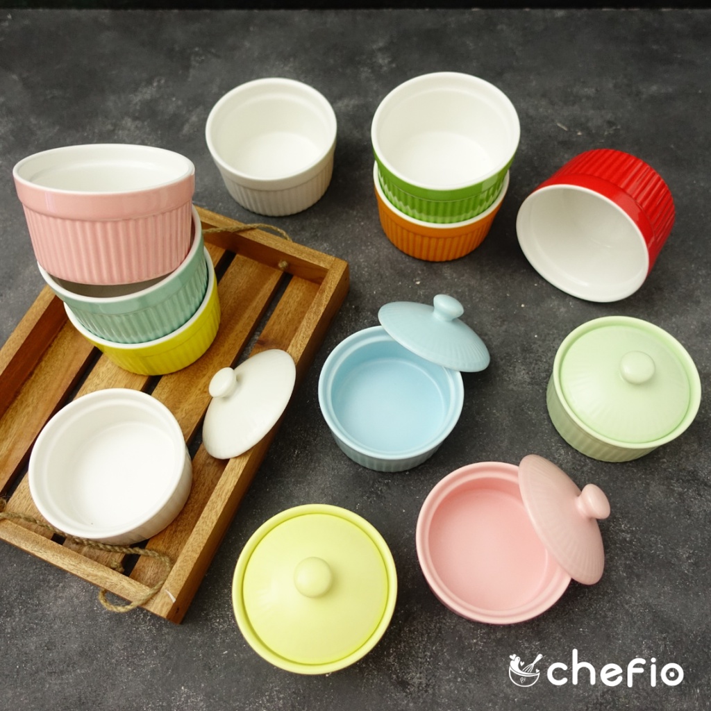 Ramekin Bowl Ceramic Mangkok Keramik Creme Souffle Brulee Mangkuk Sop