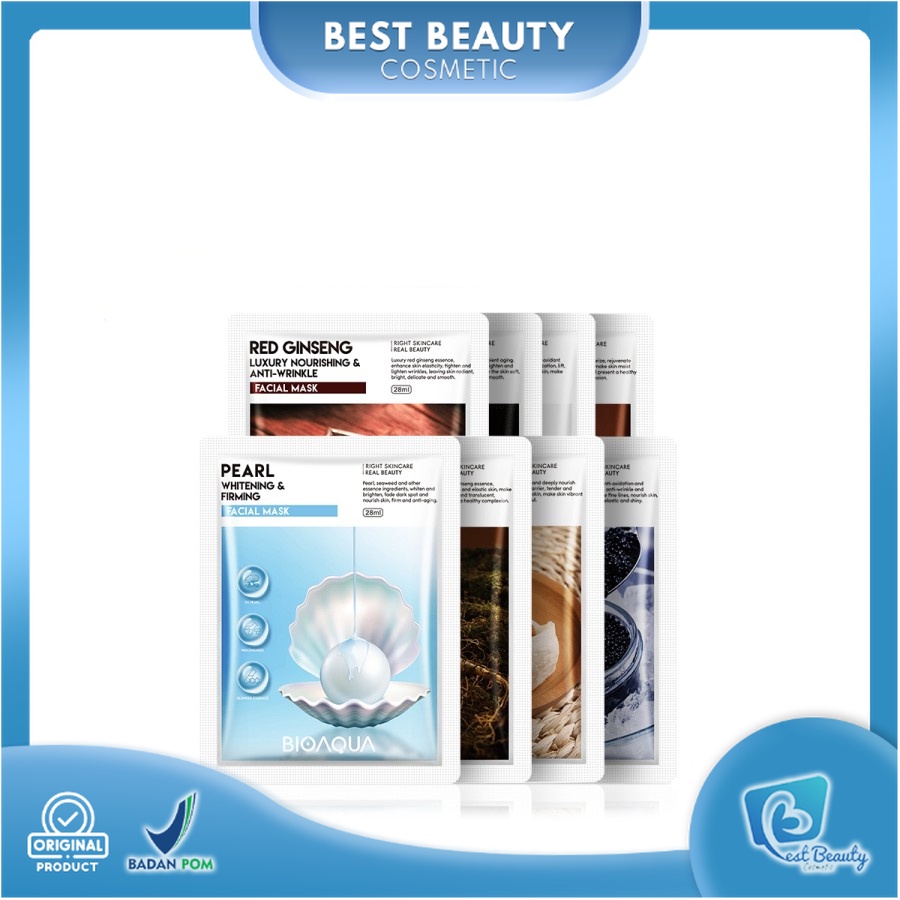 ★ BB ★ BIOAQUA Masker Wajah Nourish Sheet Mask Face Mask 28ml - Masker Muka - Facial Mask | BIO AQUA