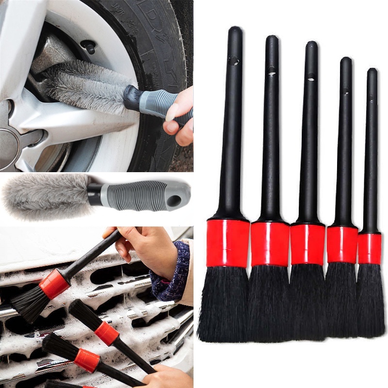 6pc/universal Car Wash Wheel Hub Brush Sikat Ban Pembersih Roda Kombinasi Khusus Alat