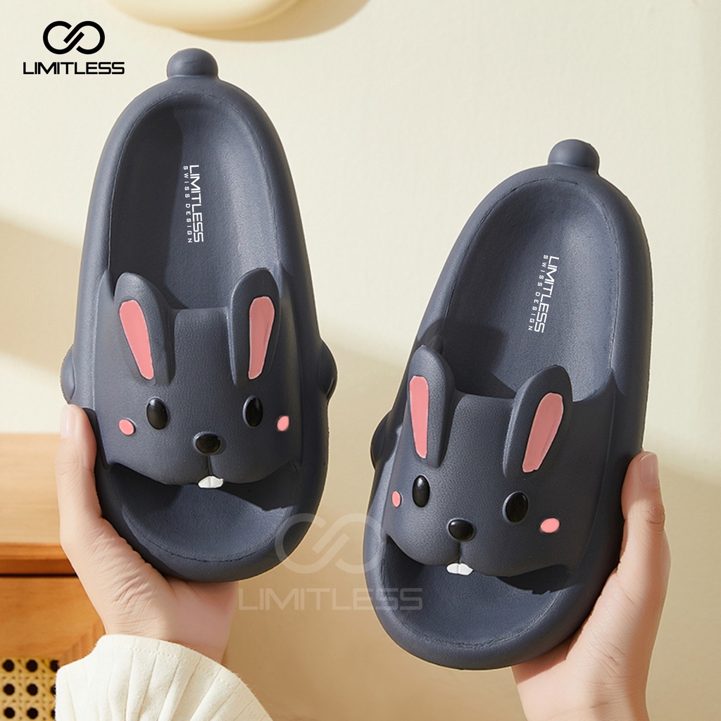 Sandal Slop Kelinci Anak Lucu Terbaru 2023 Sendal Rabbit Anak Hingga Dewasa Wanita Sandal Bunny Anak Perempuan Slip On