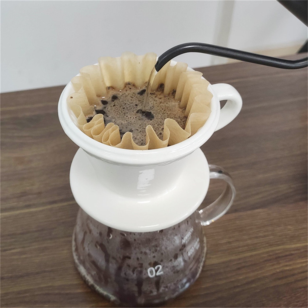 Paper 50 Buah Kertas Penyaring Kopi Kertas Penyaring Bubur Kayu Mentah 185*50Mm Mangkuk Kue Mangkuk Kayu Alami Aksesori Mesin Kopi Penyaring Kopi