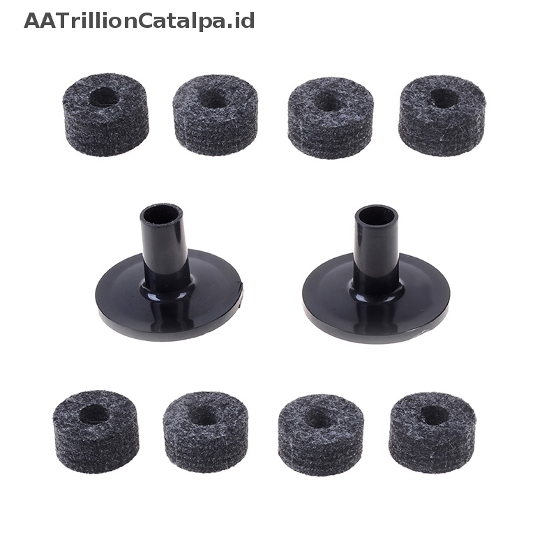 Aatrillioncatalpa 8PCS 25mm felt washer+2PCS cymbal sleeves Pengganti shelf drum kit ID