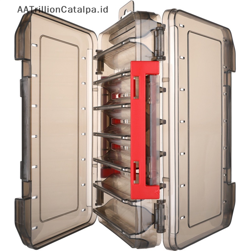 Aatrillioncatalpa Kotak Pancing Dua Sisi12 14 Kompartemen Umpan Lure Hook Storage Box ID