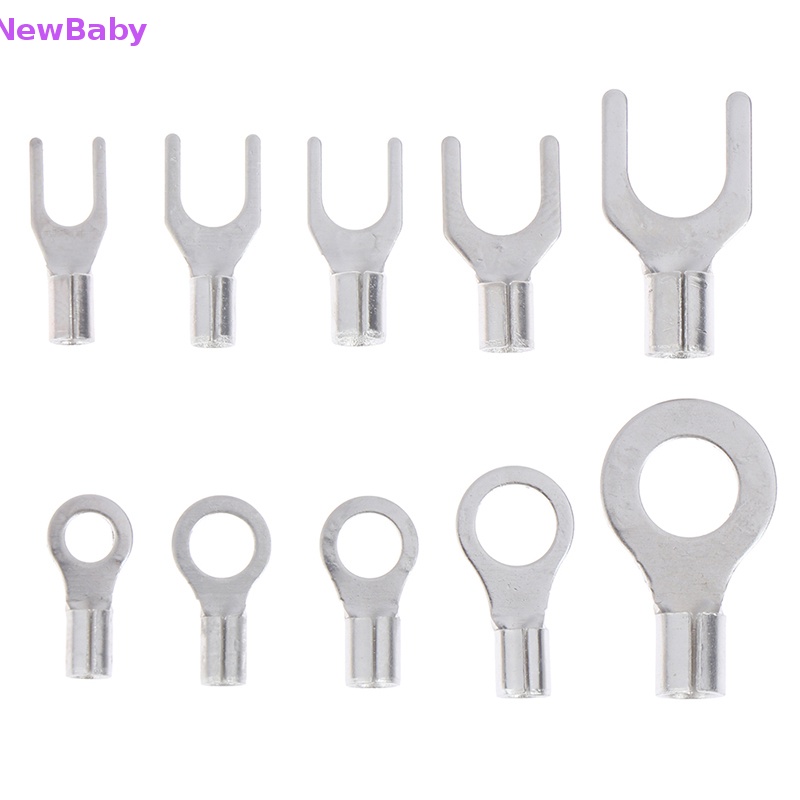 Newbaby 320Pcs /Box 10in1 Terminal Cincin Non Isolasi Garpu Terminal Kuningan Tipe U kit ID