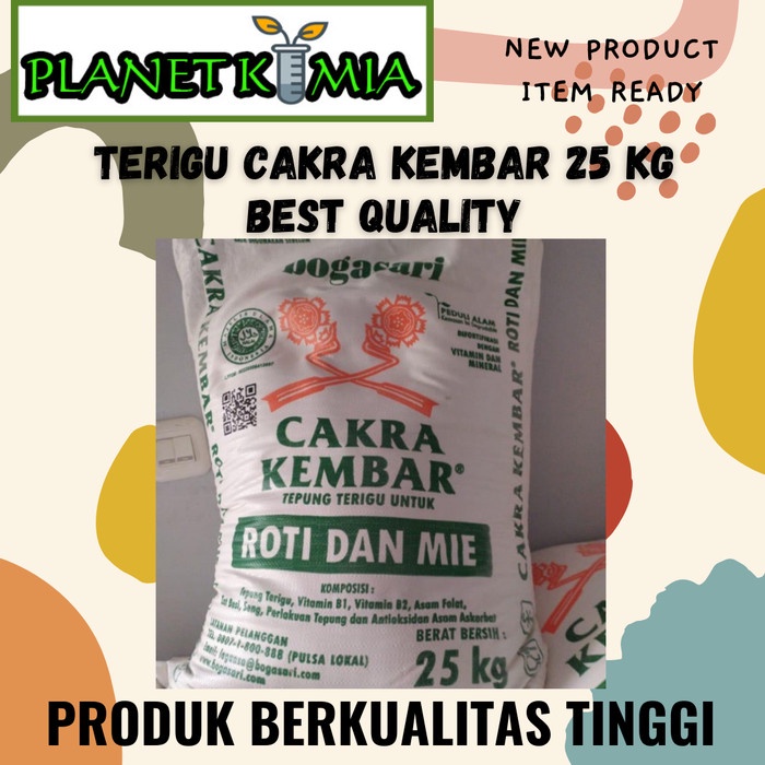 

Makanan | Terigu Cakra Kembar 25 KG Best Quality MURAH MERIAH!!!