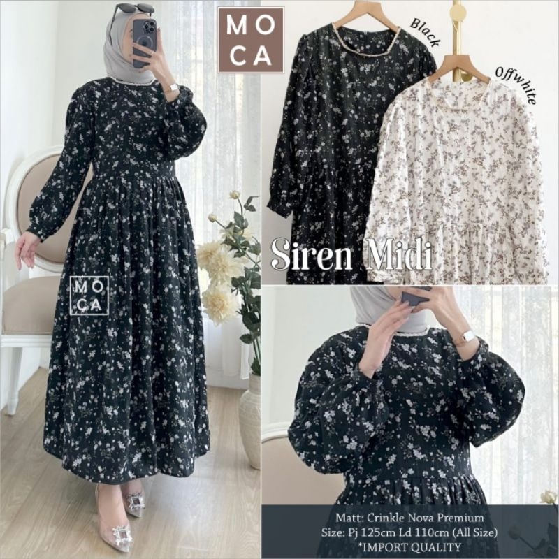 SIREN MIDI ORI MOCA | Ld120 Crinkle Motif Premium