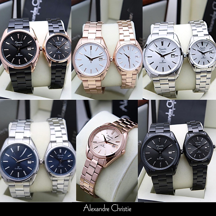 JAM TANGAN COUPLE ALEXANDRE CHRISTIE AC 8656 / AC8656 ORIGINAL GARANSI RESMI
