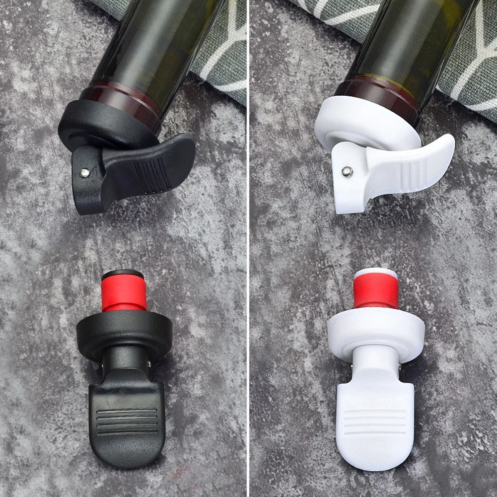 Stopper Botol Wine Kreatif Fresh-keeping Stopper/Vacuum Fresh-keeping Wine Bottle Plug/PP Karet Hand Press Sealing Wine Stopper/Champagne Beers Cap Beers Seal Lids